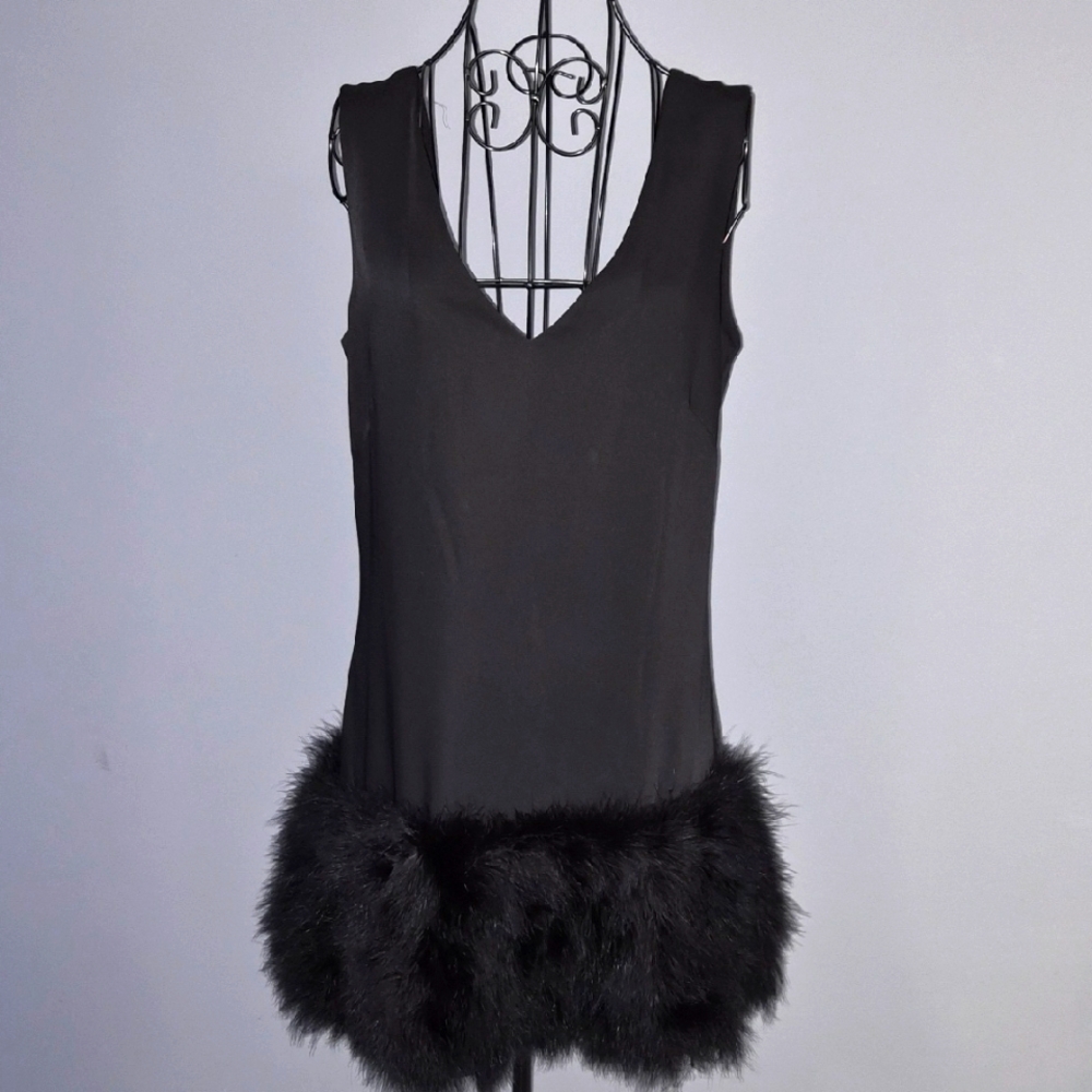 BCBGMaxAzria Black Dress with Unique Hem